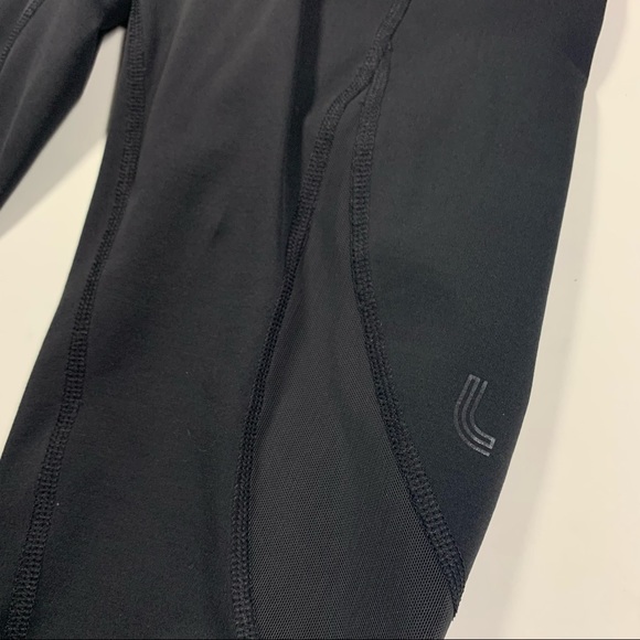 XS Lolë black crop leggings with mesh detailing - Picture 15 of 16